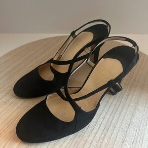 Cole Haan Collection Black Suede Heels Women’s Size 7.5 B Made in Italy